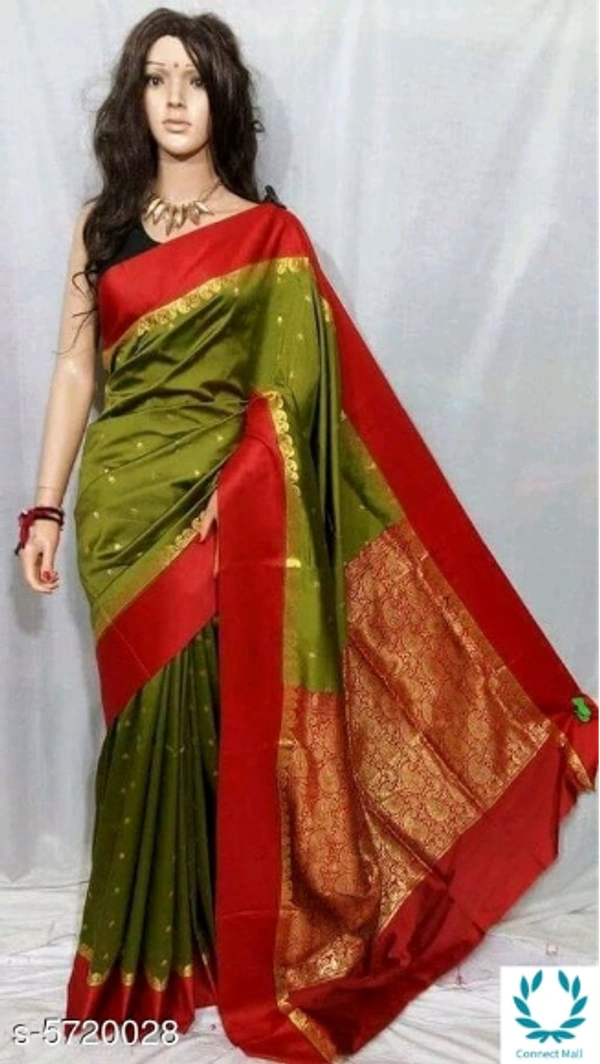 Kanjeevaram Designer  Silk Saree - Green, Saree And Blouse Fabric : Kanjeevaram Silk, Pack Of :1